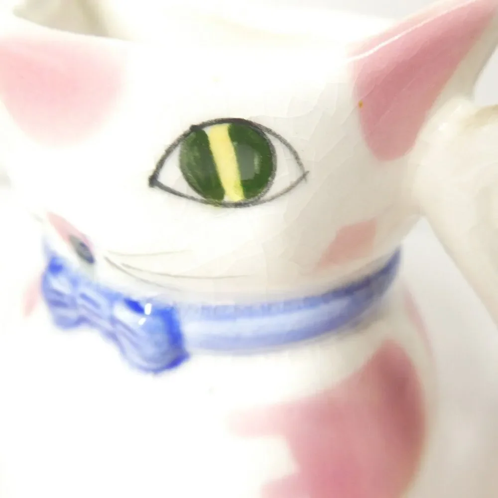 Lipper & Mann Pink White Cat Pitcher Creamers Set of 3 Vintage MCM